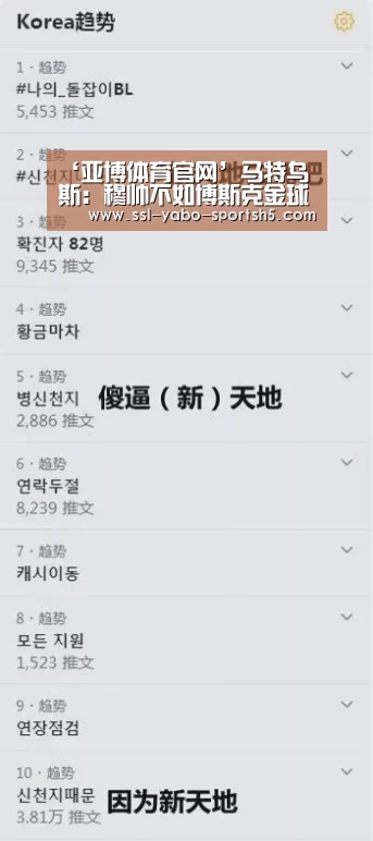 ‘亚博体育官网’马特乌斯:穆帅不如博斯克金球该发给巴萨双核(图2) 亚博官方